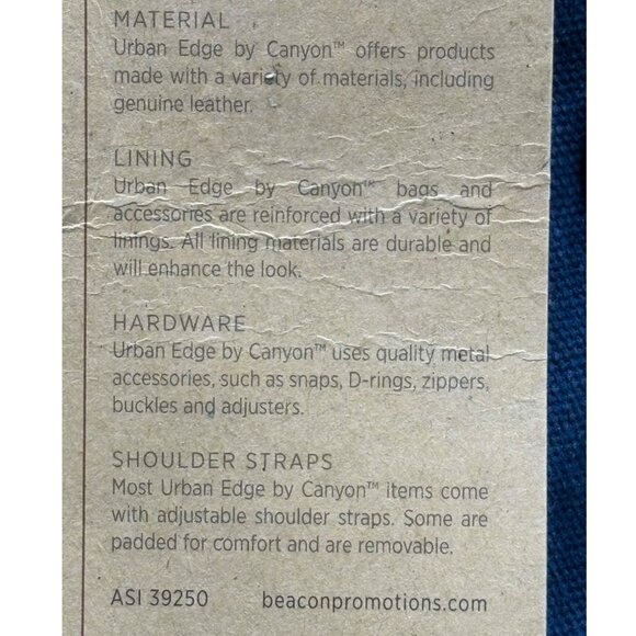 Vykon Activelogix Urban Edge Blue Canvas Brown Leather Travel Bag Handles Strap - Picture 7 of 16